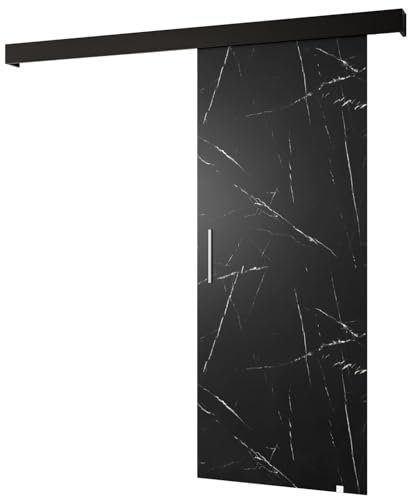 Schiebetür Komplettset - Schiebetürsystem Salwador 1 - Schiebetüren - Trennwände - Raumteiler - Innentüren, Tür 90 x 204 cm - Schiebetür Schiene - Zimmertür mit Schiebetür Griff - Saloontür