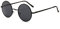 JoXiGo Lunettes de Soleil Polarisées Ronde Homme Femme UV400 Lunettes Rétro Vintage Cadre Métallique