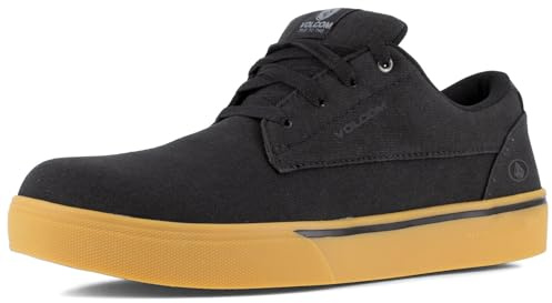 Volcom True Men's, Black, Comp Toe, SD, Slip Resistant, Skate Style, Work Shoe (11.5 M)