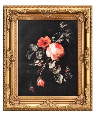HAOYUANFRAME Wooden Vintage Picture Frame 8x10 Antique Gold Photo frame with Acrylic Glass for Photo Display Baroque Tabletop Wall Hanging Home Decor Picture Frames