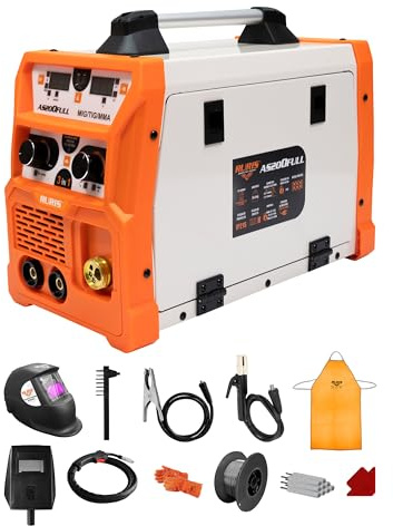 RURIS AS200FULL Poste à souder Inverter 200A - 3 en 1 MIG/MAG, LIFT TIG, MMA - Fil fourré sans gaz, 230V, Affichage digital, léger et portable, 15,8 kg