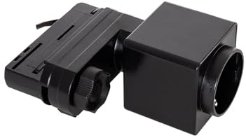 LEDKIA Enchufe Tipo F Schuko para Carril Trifásico Negro | Potencia Máxima 1400W | Instalación Rápida | Iluminación Comercial Interior | Acabados de PC Duraderos