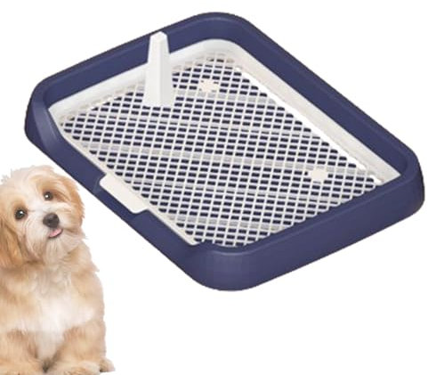 Toilette per cani, vasino per cani,Vassoio vasino per cani Pee Pad con griglie in rete - Porta pipì riutilizzabile di facile installazione con colonna rimovibile per casa, negozio di animali