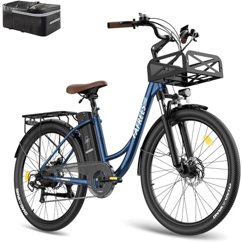 Fafrees F26 Lasting E-Bike Damen 26 Zoll 36V 20,3AH Akku [ Offiziell ] E Bike Herren 250W, Elektrofahrräder Max. 25km/h, E Fahrrad IP54, E Mountainbike Ebike, Pedelec City Ebike 120kg für Erwachsene
