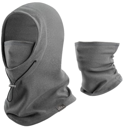 JOGVELO Winter Sturmhaube für Herren und Damen,Winddicht Thermo Balaclava Gesichtsmaske Skimaske für Outdoor Sports Radfahren, Skifahren, Motorrad, Fahrrad, Hellgrau