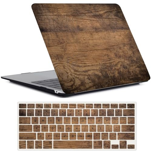 FFBOFFC Hülle Kompatibel mit MacBook Pro 13 Zoll 2012 2011 2010 2009 2008 Alte Version Modell A1278 mit CD-ROM, Plastik Hartschale Schutzhülle Case & Tastaturabdeckung, Dunkelbraune