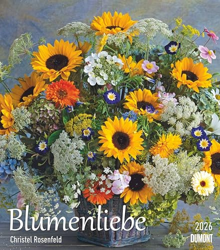 DUMONT Blumenliebe 2026 – Wandkalender 30 x 34 cm, Blumenkalender mit 12 farbenfrohen Fotomotiven für Blumenfreunde: Floral