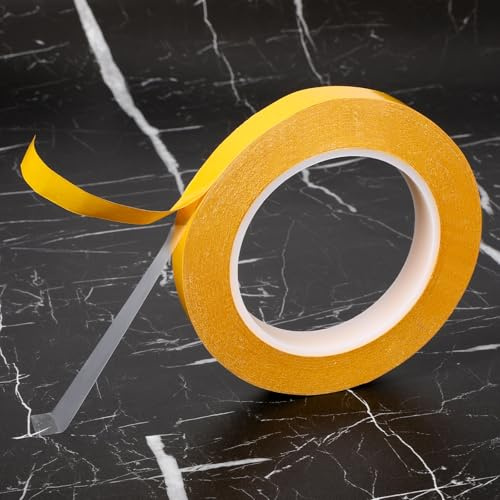 InnoHHustle 164 FT Double Sided Fabric Tape, Clear Fabric Tape Super Sticky Tapes Thin High Adhesive Mounting Tapes for DIY Crafts Scrapbook Gift Wrapping Card Making Fixed Clothes Woodworker