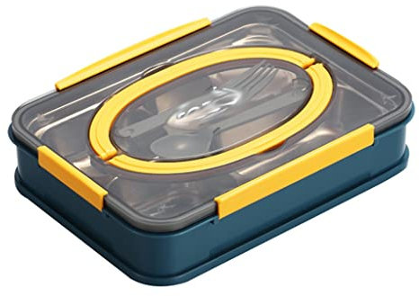 MQPALZKD Bento Boîte Japonaise en Acier Inoxydable Boîte à Lunch for Le Petit déjeuner Boîte à Lunch Box Box Box Kitchen Ustensiles(Argento)