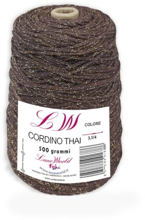 Cordino Thai LaneWorld 500g, Per Borse, Fa da te, Filato per Uncinetto, Fonfezione da 1-3 - 5 Pz. Più Acquisti, Meno Spendi! Approfittane ora! (1, CT29)