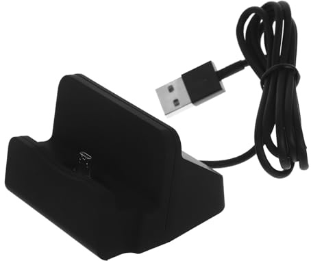 HOMOBABE Base Móvil USB Micro Docking Station Carga Rápida Escritorio Soporte Compatible con Samsung Edge Note y Dispositivos Micro USB Negro Portátil Multifunción