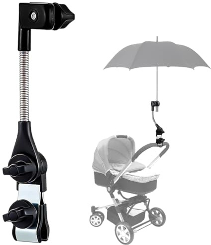 Soporte de paraguas ajustable para andador y cochecito, soporte universal para paraguas, accesorios para silla de ruedas, bicicleta, carrito de golf, silla de camping, silla de paseo, paraguas