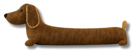 Dachshund Draught Excluder Weighted Door Cushion 67cm – Heavy 1.7kg Sausage Dog Draft Stopper for Home Insulation – Eco-Friendly Door Guard to Block Cold Air, Reduce Energy Use & Prevent Breezes