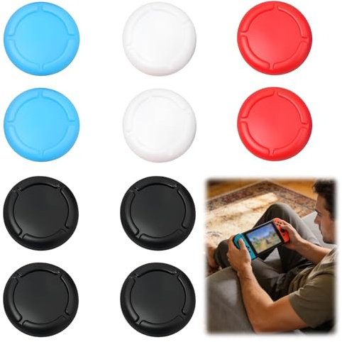 Juego de 10 tapas de joystick de silicona antideslizante para tapa Joystick Switch, compatibles con mando Switch y Lite y OLED, protección duradera para Gamers