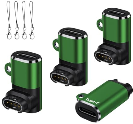 USB C Charging Cable Adapter for Garmin Watch 4-Pack,Type-C Garmin Charger for Approach Golf,Venu 4 3,Vivoactive 6 5 4S,Forerunner 165 55 970 570 965 955 265 255,Tactix,Instinct,Fenix 8 7 6 Pro Solar