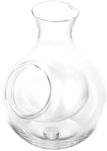 COOLHIYA Weinkaraffe 300ml aus Glas mit Integriertem Kühlfach Schnapsspender und Dekanter für Wein und Brandy für Bar und Zuhause