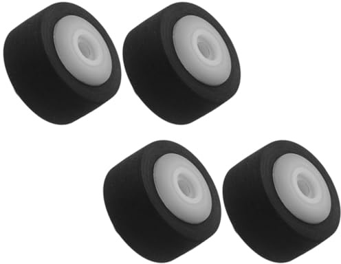 UKCOCO Rullo di Pressione Alta Resistenza e Durabilità in Gomma e Plastica 4 Pezzi per Riparazione Registratore e Lettore Dvd Accessori per Macchina Video Nero
