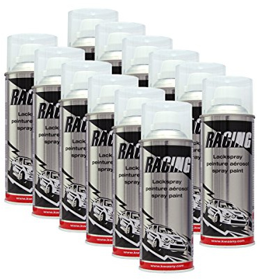 12x KWASNY 288 017 Auto-K Racing 2-Schicht-Klarlack Glänzend Versiegelung 400ml