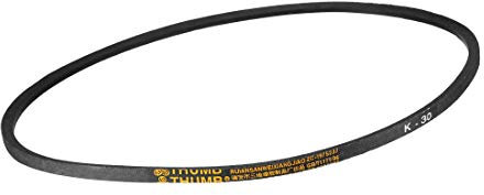 sourcing map K-30 Courroie Trapézoïdale de Transmission de Machine en Caoutchouc, Circonférence Extérieure 30 pouces, Largeur 8 mm, Hauteur 6 mm, Noir, JIS Norme