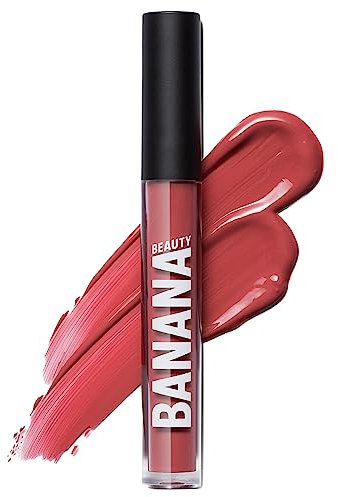 Banana Beauty Semi Matte Liquid Lipstick mit 10h Halt (Heat Me! / rötliches Nude) – Lippenstift matt für volle Lippen – Schutz vor Austrocknen & intensives Volumen
