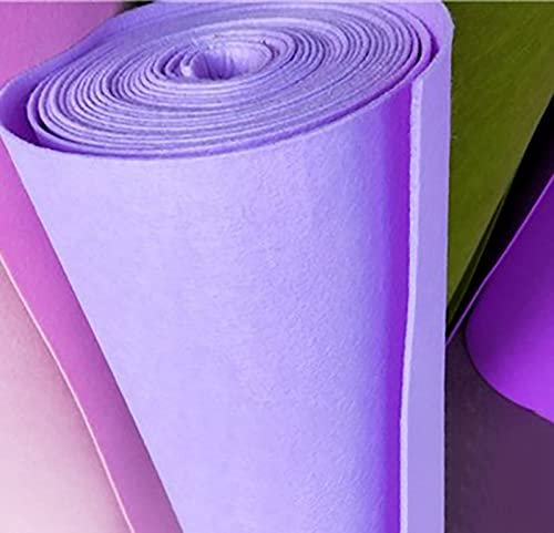 Yimihua 3mm Dicker Filz Stoff, Filzstoff Bastelfilz Farbig Filz Blätter Vliesstoff 100 x 100 cm Kinder DIY Zubehör zum Handwerk Nähen Projekte(Color:Violett)
