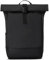 Johnny Urban Rucksack Damen & Herren Schwarz - Harvey Medium - Rolltop Mit Laptopfach für Uni Business City - 15L - Matte PU Beschichtung - Wasserabweisend