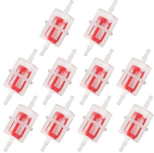 10 Pcs Universal Diesel Inline Fuel Filter, Car Parts Large Inline Fuel Filters for 6mm & 8mm Pipe Hose