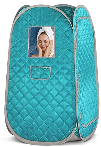 amocane Lightweight Portable Steam Sauna Tent, Full Body Personal Sauna for Home Spa, Folding Saunas Tent for Detox Therapy Without Steamer (L 33.5 x W 33.5 x H 55.1)