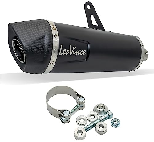 Endschalldämpfer LeoVince SLIP-ON SBK NERO, Edelstahl schwarz, Carbon Kappe, mit Zulassung für Triumph Tiger 1200 GT/Rally