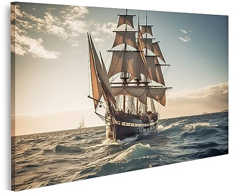 islandburner Bild auf Leinwand Segelschiff Segeln Meer Segelschiffe Bilder Wandbilder Poster JELF-1P