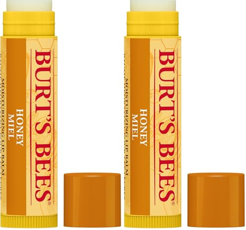 Burt's Bees 100 Prozent Natürlich Lippenbalsam, Bienenwachs mit Honig, 1 Stift (Packung mit 2)