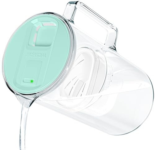 Wessper Jarra Filtradora de Agua con Indicador LED, 3 Litros, Jarra Agua Cristal, Jarra con Cartucho F:pakiiltro Agua, Filtro de Agua, sin de BPA BPA FREE, Menta