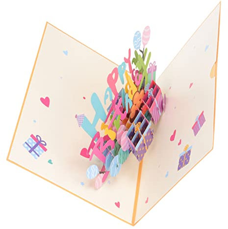 LALAFINA 3d - Geburtstagskarte Personalisierte Grußkarte Für Frauen Dekorative Party Geburtstagsgeschenk