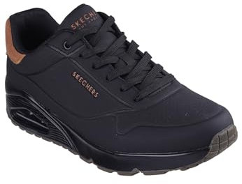 Skechers herr Uno Suited on Air Sneaker, Svart, 47.5 EU