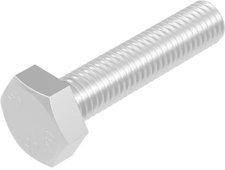 SECCARO Sechskantschraube M12 x 55 mm, Edelstahl V2A VA A2, DIN 933 / ISO 4017, Außensechskant, 20 Stück