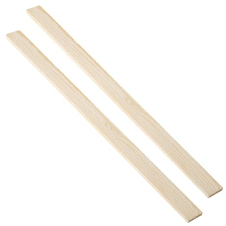 FSSTUD 2 Pcs Wood Polymer Clay Sticks Pottery Guide Strips Tools Wooden Clay Rolling Pin Guides Pottery Stick Tool Pottery Teaching Rolling Mud Stick Tools 2.5 x 40cm x 7mm