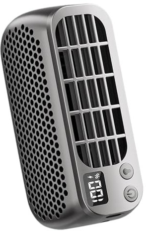 Ventilateur de refroidissement sans pales | Ventilateur portable sans pales léger, silencieux à 5 vitesses de vent, veilleuse avec chargement USB, ventilateur de table sans pales pour salon, voyage,