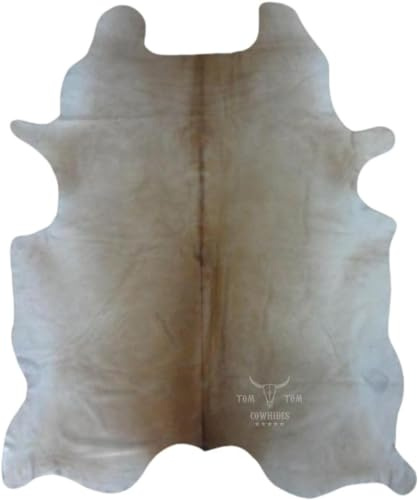 Tappeto in pelle bovina bionda burro 7x6