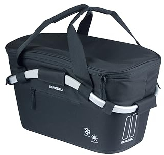 Basil Classic Carry All ISO Fahrradkorb - MIK-System hinten - isoliert - wetterfest - 18 Liter - Schwarz