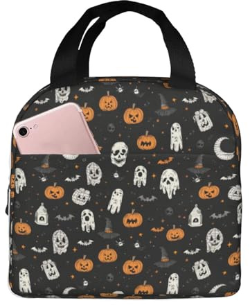 Halloween Elements - Lonchera térmica para mujeres y hombres, bolsa de almuerzo aislada, gran capacidad, a prueba de fugas, reutilizable, para el trabajo, oficina, picnic, viajes
