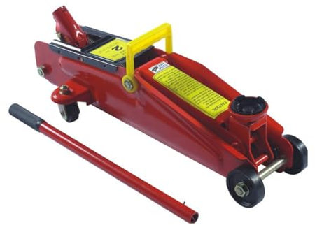 2 Ton Hydraulic Floor Trolley Jack, Heavy Duty 2 Tonne Lifting Tools for Car Van Garage Red