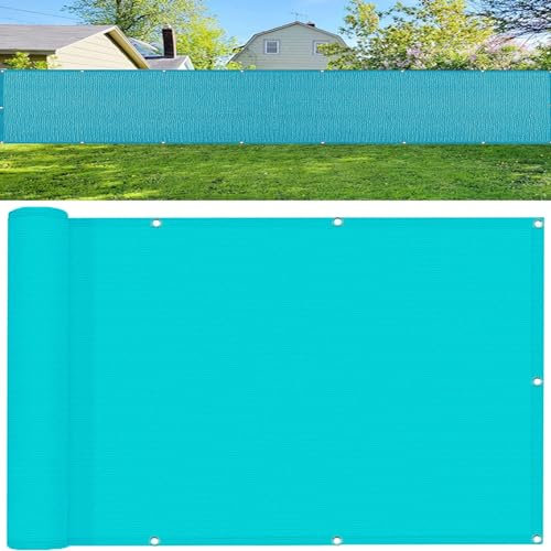 Balkonabdeckung 50 x 200 cm, schützendes HDPE-Gewebe, Gartenzaun für Balkon und Terrasse, blickdicht, UV-Schutz, blaue Farbe