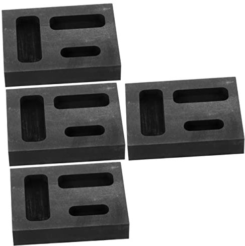 SHINEOFI 4pièces Moule Graphite Pour Fusion De Métaux Pour Et Offrant Une Excellente Conductivité Thermique Durabilité Élevée