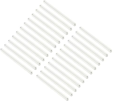 QUARKZMAN Schubladenschienen, 24 Stück 235mm - Kunststoff-Schubladenschienen, seitlich montierte gerillte Führungsschienen für Schubladen von Schränken, Nachttischen, Kleiderschränken (Weiß)