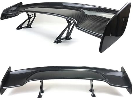 CBXPXVXP General Purpose GT Style Rear Spoiler Wing Tail Air Dam Compatible for Sedan Body Kit Decoration Carbon Fiber Racing Car Tuning Accessories(Carbon Fiber Look)