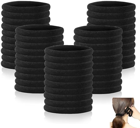 100 Stück Haargummi Damen, Haargummis Damen, Zopfgummi, Haargummi Schwarz, Haargummis Schwarz, Für Mädchen Mann Frauen