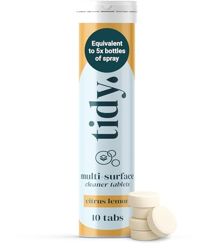 Tidy Multi Surface Cleaning Tablets, 10-Pack (5 Bottles), Citrus & Lemon