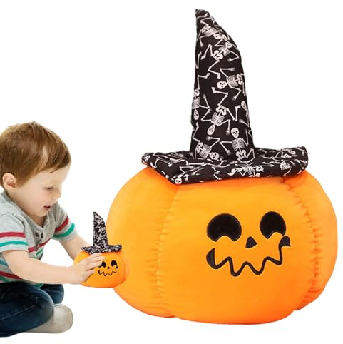 Genérico Almohada Calabaza Halloween,Almohada Decorativa de Calabaza Rellena para Halloween - Cojín Abrazo Cómodo Decoración Otoño para Oficinas Residencias Coches Hogares