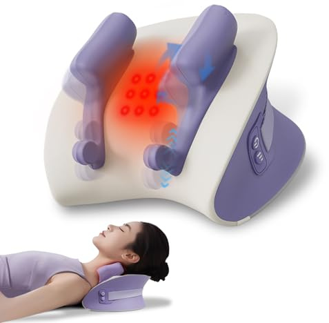 Nackenmassagegerät,Nackenmassagegerät mit Wärme,Shiatsu Massagegerät,Simulation einer Finger-Massage, kann für die Massage Verschiedener Körperteile Verwendet Werden, Geschenke für Männer und Frauen