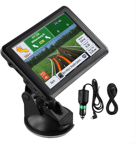 EffiFish 5 Inch GPS Navigation Device ，with 8GB ROM 128MB For RAM For UK Maps Car Truck Navigator Touchscreen TFT Display Audio Video Player